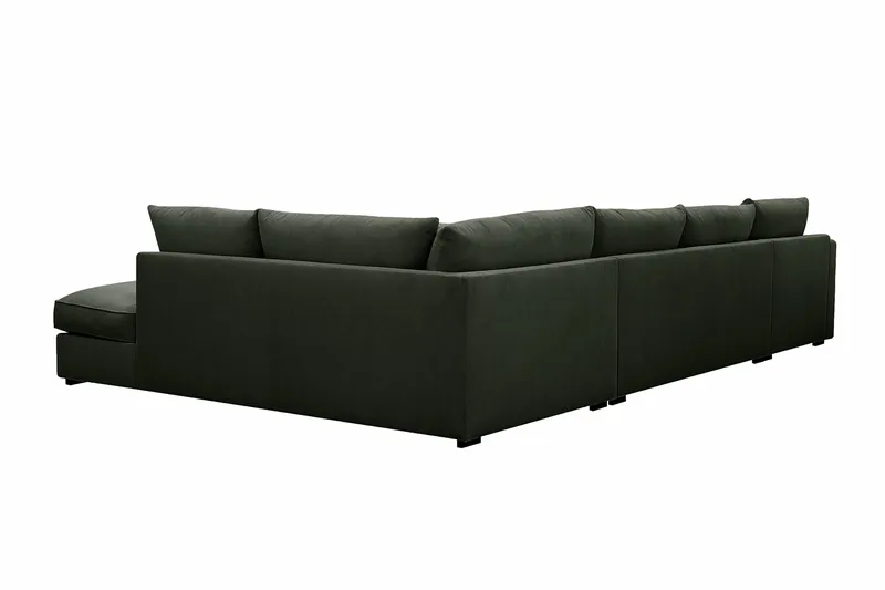 Rossita Lyx 5-sits Vänstervänd U-formad Extra djup Soffa med Divan och Schäslong i Manchester - Mörkgrön - Products - Möbler - Soffa - U-soffa