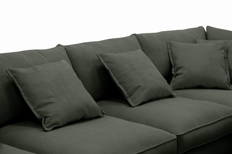 Rossita Lyx 5-sits Vänstervänd U-formad Extra djup Soffa med Divan och Schäslong i Manchester - Mörkgrön - Products - Möbler - Soffa - U-soffa