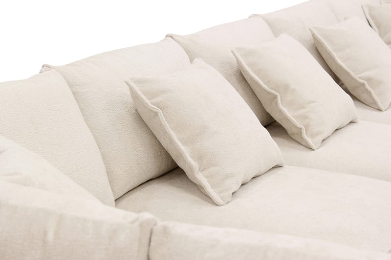 Rossita Lyx 6-sits Högervänd U-formad Extra djup Soffa med Divan och Schäslong i Chenille - Beige - Products - Möbler - Soffa - U-soffa