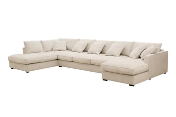 Rossita Lyx 6-sits Högervänd U-formad Extra djup Soffa med Divan och Schäslong i Chenille - Beige - Products - Möbler - Soffa - U-soffa