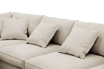Rossita Lyx 6-sits Högervänd U-formad Extra djup Soffa med Divan och Schäslong i Manchester - Kräm - Products - Möbler - Soffa - U-soffa