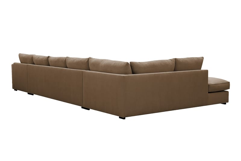 Rossita Lyx 6-sits Högervänd U-formad Extra djup Soffa med Divan och Schäslong i Manchester - Ljusbrun - Products - Möbler - Soffa - U-soffa