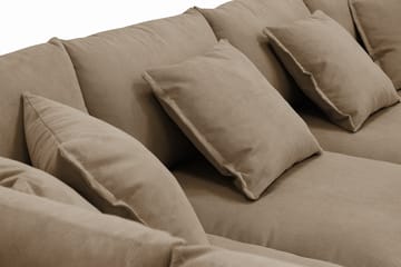 Rossita Lyx 6-sits Högervänd U-formad Extra djup Soffa med Divan och Schäslong i Manchester - Ljusbrun - Products - Möbler - Soffa - U-soffa
