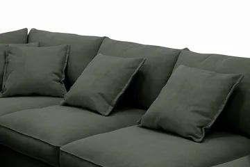 Rossita Lyx 6-sits Högervänd U-formad Extra djup Soffa med Divan och Schäslong i Manchester - Mörkgrön - Products - Möbler - Soffa - U-soffa