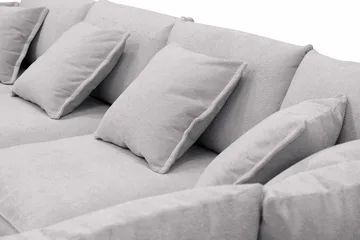 Rossita Lyx 6-sits Vänstervänd U-formad Extra djup Soffa med Divan och Schäslong i Chenille - Grå - Products - Möbler - Soffa - U-soffa