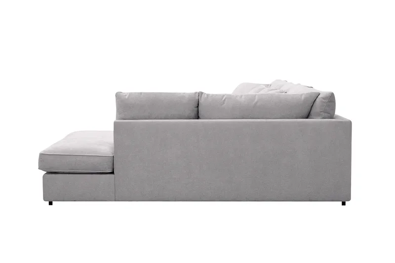 Rossita Lyx 6-sits Vänstervänd U-formad Extra djup Soffa med Divan och Schäslong i Chenille - Grå - Products - Möbler - Soffa - U-soffa