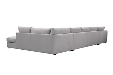Rossita Lyx 6-sits Vänstervänd U-formad Extra djup Soffa med Divan och Schäslong i Chenille - Grå - Products - Möbler - Soffa - U-soffa