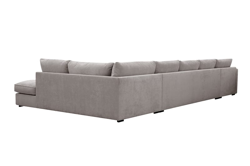 Rossita Lyx 6-sits Vänstervänd U-formad Extra djup Soffa med Divan och Schäslong i Chenille - Grå/Brun - Products - Möbler - Soffa - U-soffa