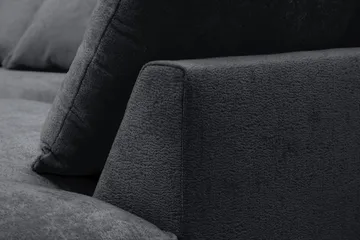 Rossita Lyx 6-sits Vänstervänd U-formad Extra djup Soffa med Divan och Schäslong i Chenille - Svart - Products - Möbler - Soffa - U-soffa
