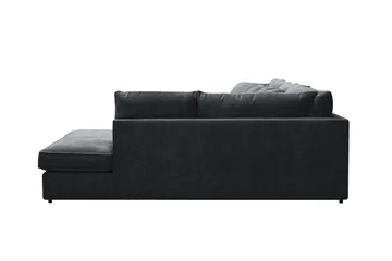 Rossita Lyx 6-sits Vänstervänd U-formad Extra djup Soffa med Divan och Schäslong i Chenille - Svart - Products - Möbler - Soffa - U-soffa