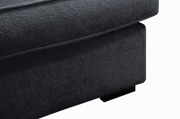 Rossita Lyx 6-sits Vänstervänd U-formad Extra djup Soffa med Divan och Schäslong i Chenille - Svart - Products - Möbler - Soffa - U-soffa