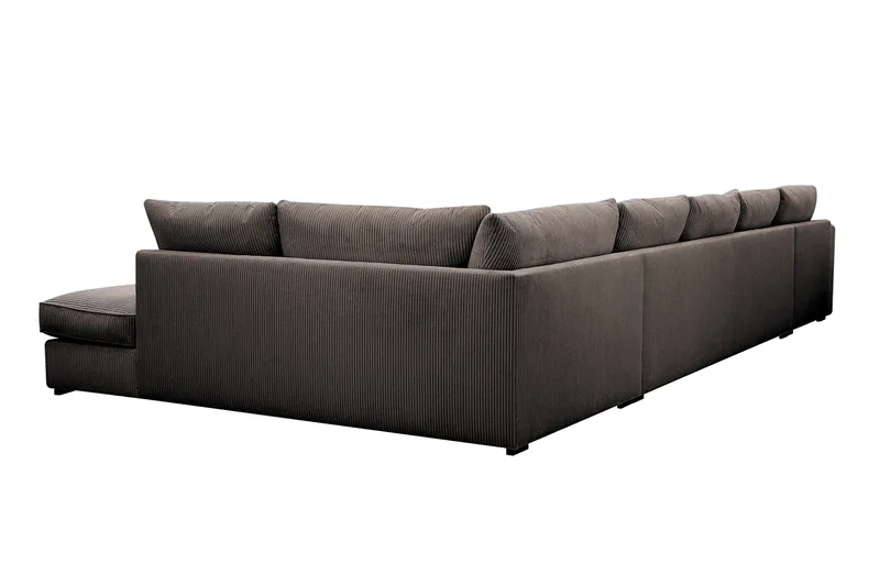 Rossita Lyx 6-sits Vänstervänd U-formad Extra djup Soffa med Divan och Schäslong i Manchester - Brun - Products - Möbler - Soffa - U-soffa