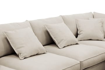 Rossita Lyx 6-sits Vänstervänd U-formad Extra djup Soffa med Divan och Schäslong i Manchester - Kräm - Products - Möbler - Soffa - U-soffa