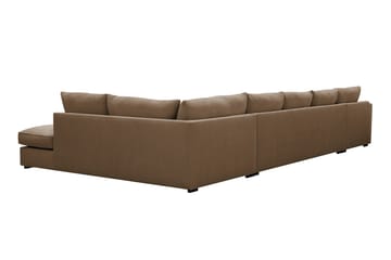 Rossita Lyx 6-sits Vänstervänd U-formad Extra djup Soffa med Divan och Schäslong i Manchester - Ljusbrun - Products - Möbler - Soffa - U-soffa