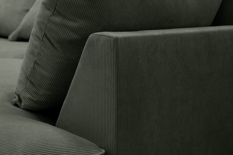 Rossita Lyx 6-sits Vänstervänd U-formad Extra djup Soffa med Divan och Schäslong i Manchester - Mörkgrön - Products - Möbler - Soffa - U-soffa