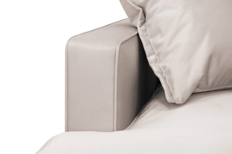 Rossita Lyx 6-sits Vänstervänd U-formad Extra djup Soffa med Divan och Schäslong i Sammet - Beige - Products - Möbler - Soffa - Sammetssoffa