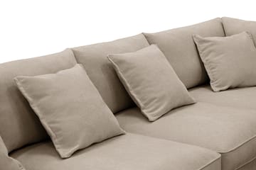 Rossita Lyx 6-sits Vänstervänd U-formad Extra djup Soffa med Divan och Schäslong i Tyg - Brun - Products - Möbler - Soffa - U-soffa