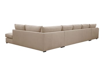 Rossita Lyx 6-sits Vänstervänd U-formad Extra djup Soffa med Divan och Schäslong i Tyg - Ljusbrun - Products - Möbler - Soffa - U-soffa