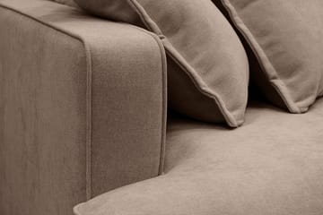 Rossita Lyx 6-sits Vänstervänd U-formad Extra djup Soffa med Divan och Schäslong i Tyg - Mörkbrun - Products - Möbler - Soffa - U-soffa