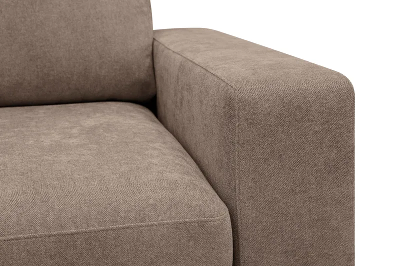 Scandi Djup 3-sits Soffa i Tyg - Mörkbrun - Products - Möbler - Soffa - 3 sits soffa