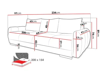 Simerly Soffa 3-sits - Mörkgrå - Products - Möbler - Soffa - 3 sits soffa