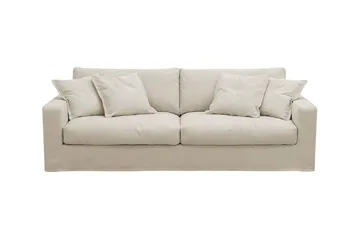 Valencia Extra Djup 3-sits Soffa med avtagbar och tvättbar klädsel, Beige