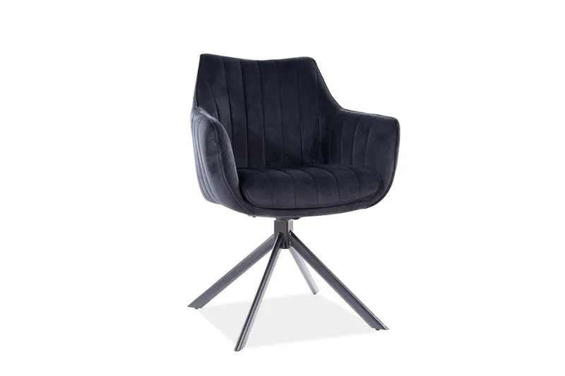 Azaila Karmstol Snurrbar, Sammet/Svart