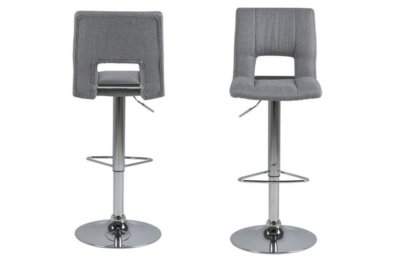 Barstol sitthöjd 62-83 cm - Grå/krom, Grå/krom