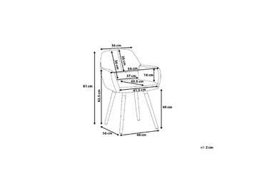 Chicago Stol Set Om 2 St - Svart - Products - Möbler - Fåtölj & stolar - Karmstol
