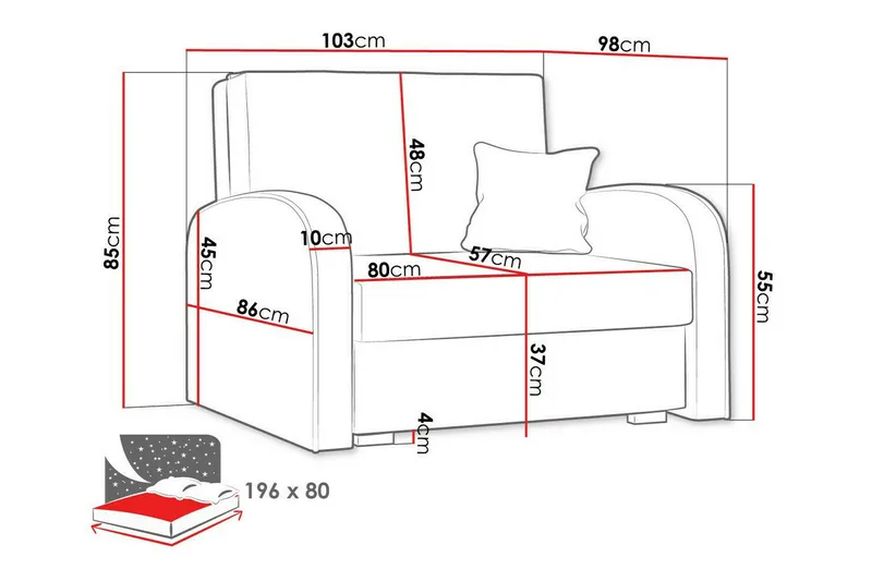 Denegal Bäddfåtölj Ljusgrå - Products - Möbler - Fåtölj & stolar - Fåtölj - Bäddfåtölj