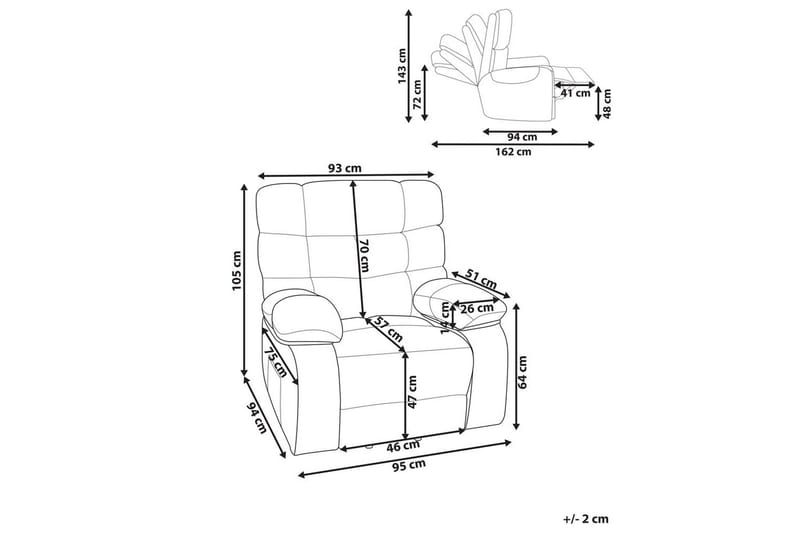 Elektrisk reclinerfåtölj Ares Beige - Beige - Products - Möbler - Fåtölj & stolar - Fåtölj - Biofåtölj & reclinerfåtölj