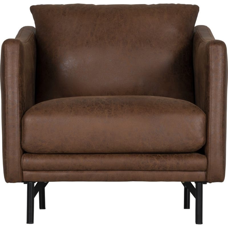 Fåtölj brunt vintage - Brunt ecoläder - Products - Möbler - Fåtölj & stolar - Fåtölj - Clubfåtölj