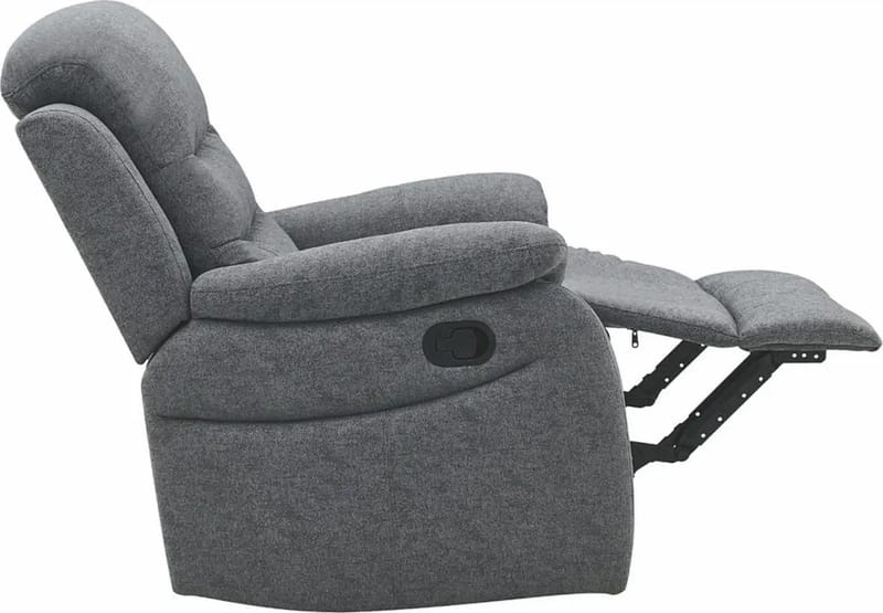 Reclinerfåtölj i grått tyg, Grå