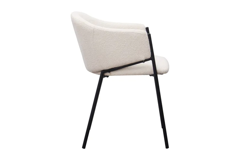 Filip Matstol - Vit Bouclé - Products - Möbler - Fåtölj & stolar - Karmstol