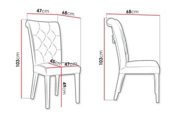 Garvin Matstol - Blå/Svart - Products - Möbler - Fåtölj & stolar - Matstol & köksstol
