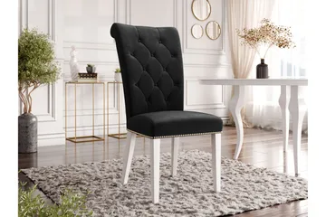 Garvin Matstol - Svart/Vit - Products - Möbler - Fåtölj & stolar - Matstol & köksstol