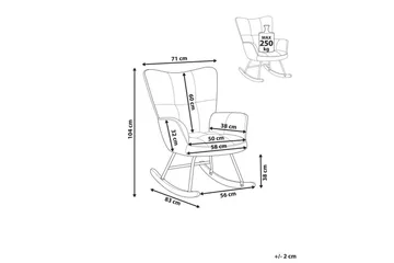Gungstol Oulu - Vitt, svart, ljust trä - Products - Möbler - Fåtölj & stolar - Fåtölj