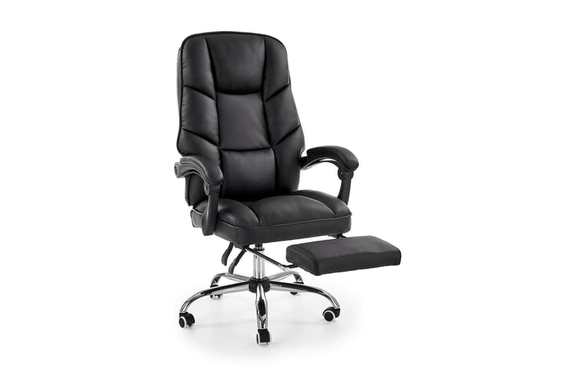 Hawkley Kontorsstol Ecoläder, Svart