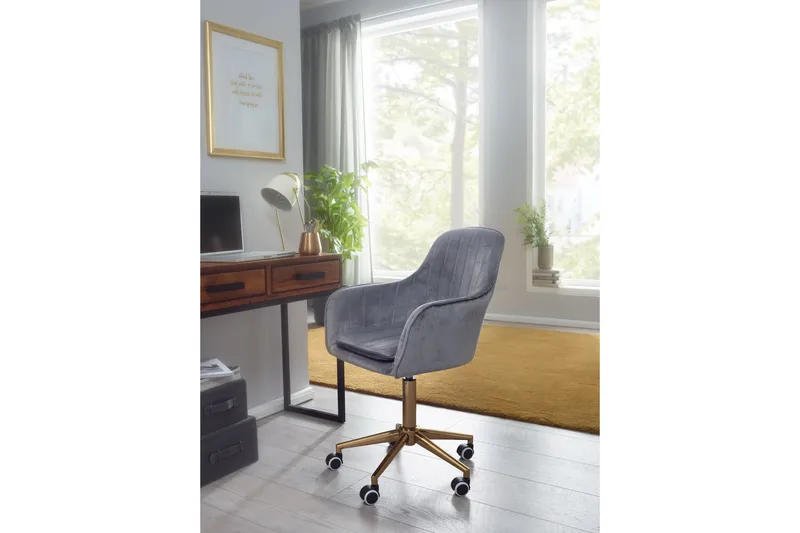 Hubdam Kontorsstol - Grå/Silver - Products - Möbler - Fåtölj & stolar - Kontorsstol & skrivbordsstol