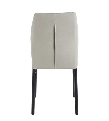 Inez matstol i beige tyg med svarta ben - Beige - Products - Möbler - Fåtölj & stolar - Matstol & köksstol