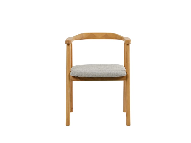 Jolie Matstol i trä med tygsits - Ek/Beige - Products - Möbler - Fåtölj & stolar - Matstol & köksstol