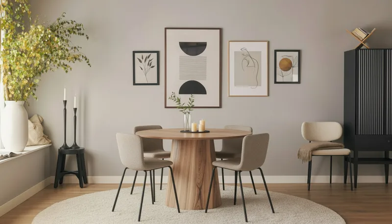 Katy Matstol - Greige Bouclé / Metallben Svart - Products - Möbler - Fåtölj & stolar - Matstol & köksstol