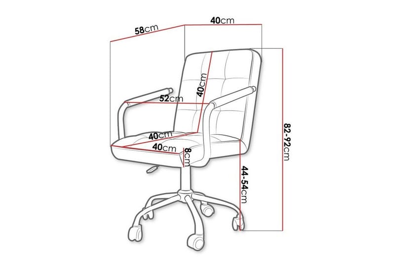 Kintore Kontorsstol White - Products - Möbler - Fåtölj & stolar - Kontorsstol & skrivbordsstol