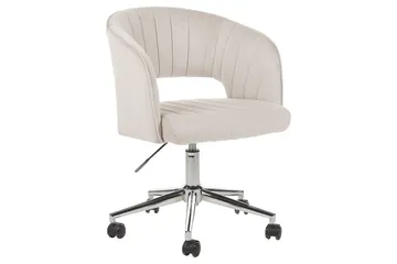 Kontorsstol Katonah Beige/Svart/Silver - Beige/Svart/Silver - Products - Möbler - Fåtölj & stolar - Kontorsstol & skrivbordsstol