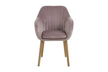 Lividus Karmstol Sammet - Ek/Rosé - Products - Möbler - Fåtölj & stolar - Karmstol