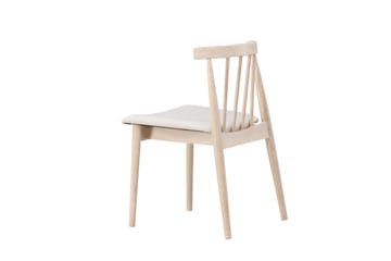 Matstol utan armstöd Peach Flora Dining Chair - Whitewash Legs / Beige Fabric Whitewash - Products - Möbler - Fåtölj & stolar - Matstol & köksstol
