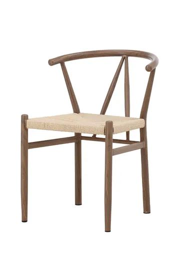 Matstol utan armstöd Peach Alfons Dining Chair - Woodlook / Nature Rope Beige - Products - Möbler - Fåtölj & stolar - Matstol & köksstol