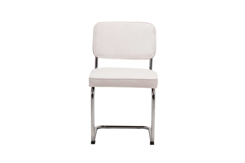 Milva Matstol i Manchester Retro - Beige/Krom - Products - Möbler - Fåtölj & stolar - Matstol & köksstol