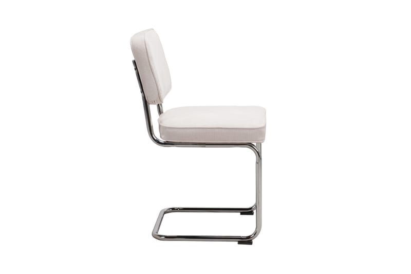 Milva Matstol i Manchester Retro - Beige/Krom - Products - Möbler - Fåtölj & stolar - Matstol & köksstol