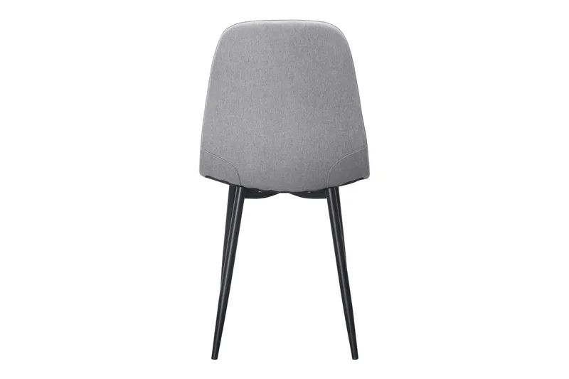 Nibe Matstol - Grå/Metallben Svart - Products - Möbler - Fåtölj & stolar - Matstol & köksstol